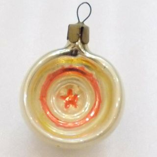 Rare Vintage Russian Ussr Glass Christmas Xmas Tree Ornament Decoration Old Star