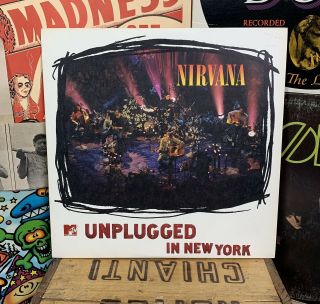 Nirvana - Unplugged In York 1994 Geffen Logo Pressing Rare Vinyl Lp
