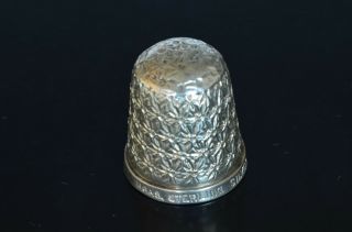 Sterling Silver Thimble By Henry Griffith & Sons Royal Lemington Spa C1919