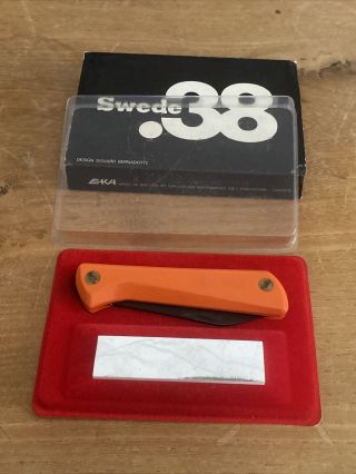 Tres Rare Couteau Vintage Eka Swede 38 Avec Coffret Pierre à Aiguiser