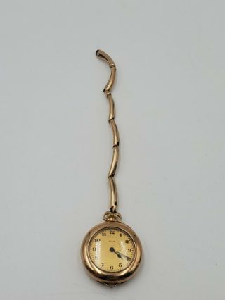 Vtg Antique Elgin Pendant Pocket Watch 1920 7 Jewel 462 Not Running 4parts