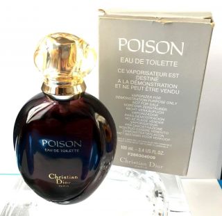 Christian Dior Paris Poison Eau De Toilette 3.  4 Oz.  100 Ml Rare