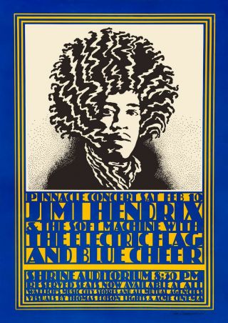 Vintage Jimi Hendrix Concert Poster