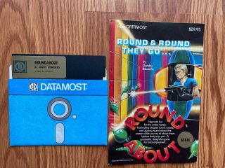 Atari Home Computer Game Rare Round About Floppy Disk By Datamost 1983 Gumby Bit