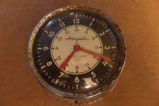 Vintage Airguide Instrument Co Chicago 7 Jewel 8 Day Marine Ship Clock