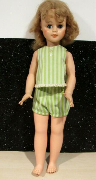 Vintage 1960s Eegee Walking Doll,  Sleep Eyes,  25 " Tall,  Marked 25m Lovely Doll