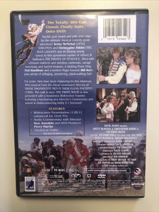 The Pirate Movie Rare Anchor Bay DVD OOP Kristy McNichol Christopher Atkins 1982 2