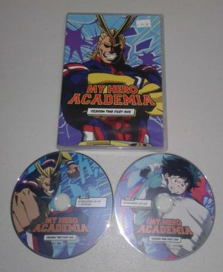 My Hero Academia Season 2 Part 1 Dvd Set 2 Disc Region 1 Rare Ships
