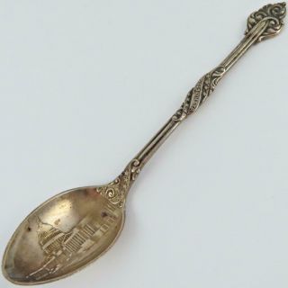 Antique Capitol Washington Dc Howard Demitasse Sterling Silver Souvenir Spoon