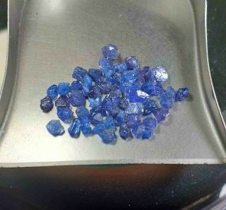 8.  5ct Rare Color Never Seen Before Neon Cobalt Blue Spinel Crystals Specimen