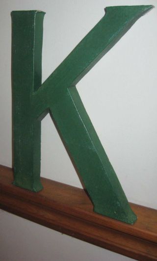 Terrific Very Large Wooden Letter From Old Sign Great Form,  Coloraafa Nr