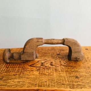 Antique Wooden Hand Crank Bit Brace Drill