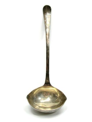 Large Vintage Antique Italian Silverplated Serving Ladle Soup Ladle 13 " Italy