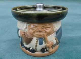Antique Rare Doulton Lambeth The Best Is Not Too Good Tobacco Jar X8593