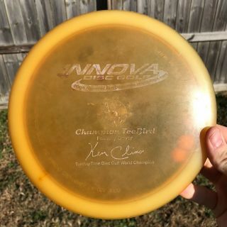 Rare Pre - Flight Pfn Champion Teebird 12x Climo Innova Disc Golf Disc No Ink