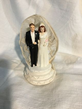 Vintage Wedding Cake Topper Coast Novelty Co 318 Bride Groom 1941