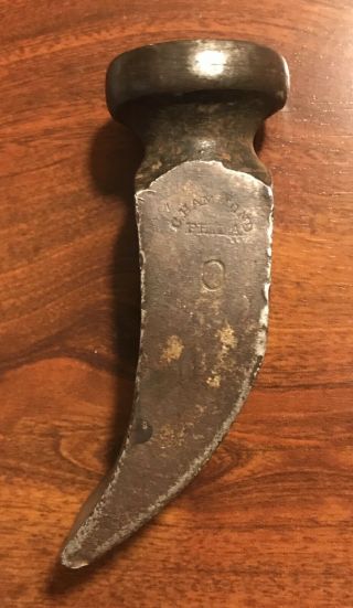 Antique Vintage C.  Hammond 0 Cobblers Hammer Head Only Leather Blacksmith Tool
