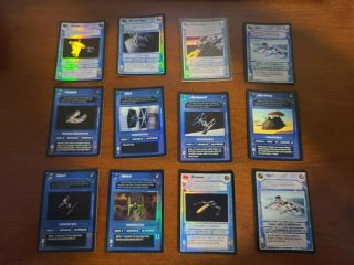 Star Wars Ccg Swccg 12 All Rare Foil Cards Reflections I Ii Iii 1 2 3 Starships