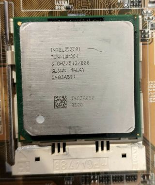 RARE ASUS P4P800 - E Deluxe Rev 1.  02 Intel 865PE ICH5 Socket 478 P4 Motherboard 3