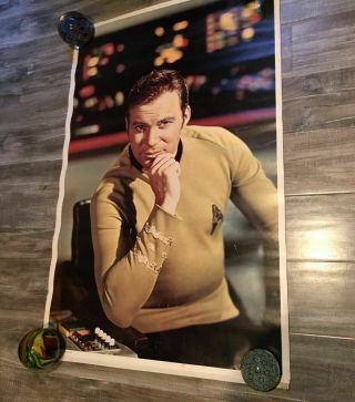2 Vintage Star Trek Tos Wall Posters Kirk & Spock William Shatner Leonard Nimoy