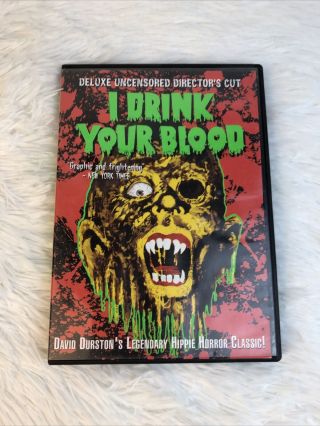 I Drink Your Blood Dvd - Deluxe Uncensored Directors Cut - Rare/oop Horror Movie