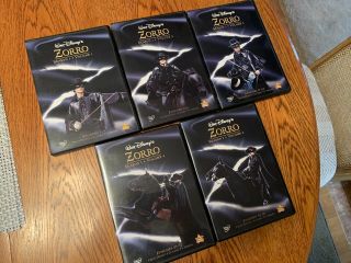 Rare Walt Disney Treasures Zorro The Complete First Season Dvd 5 Disc Set