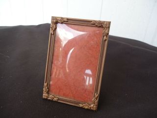 Vintage Domed Convex Glass Picture Photo Frame Denmark Copper 9 X 6 Cm