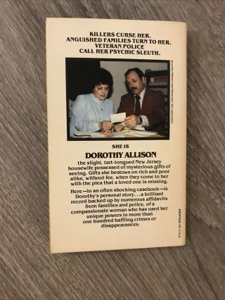 DOROTHY ALLISON: A PSYCHIC STORY By Scott Jacobson Rare 3