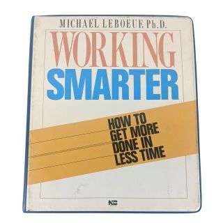 Smarter By Michael Leboef Audio Book On Cassette Tape Get More Done Rare