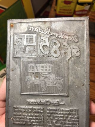 Vintage Ford Car Rare Early Printing Plate Block Letterpress Inked Stamp 2