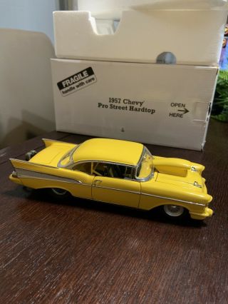 Danbury Rare 1957 Chevy Pro Street Hardtop 1:24.  Never Displayed