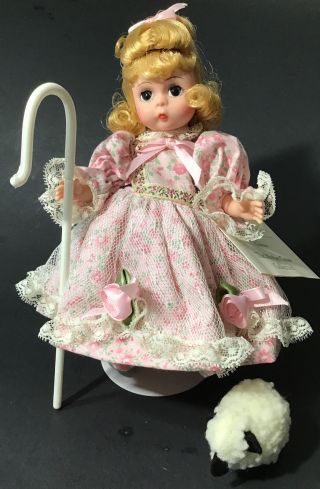 Madame Alexander Doll “mother Goose Series” Mary Had A Little Lamb Pedestal 8”