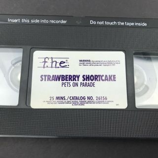 STRAWBERRY SHORTCAKE - PETS ON PARADE FULL ANIMATED RARE VHS 1982 2