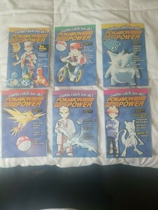 Pokemon Power Comics Volumes 1 - 6 Nintendo Power 1998 Rare Complete Set