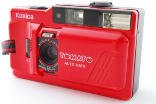 【rare Near Mint】 Konica Tomato Point & Shoot 35mm Film Camera From Japan