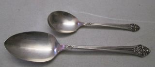 1881 Rogers Oneida 1948 Plantation Silverplate Tablespoon Serving & Sugar Spoon