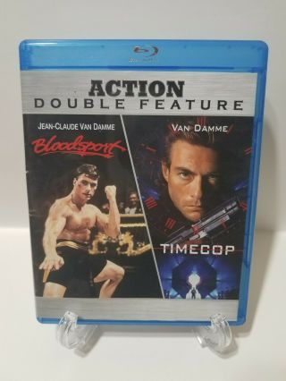 Action Double Feature Bloodsport / Timecop Blu Ray Rare Oop Buy It Now