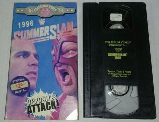Rare Summer Slam 96 Vhs 1996 Vintage Wwf Wwe Ppv - Shawn Michaels,  Undertaker