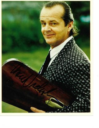 Jack Nicholson Rare Hand Signed In Person Autographed Own A Piece Of History