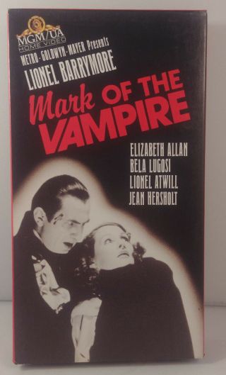 Rare Vhs Tape - - Mark Of The Vampire - - Bela Lugosi,  Lionel Barrymore,  Tod Browning