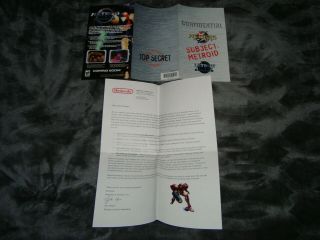 Metroid Prime 2 Echoes Manager Promotional Letter Insert Rare Gamecube Nintendo