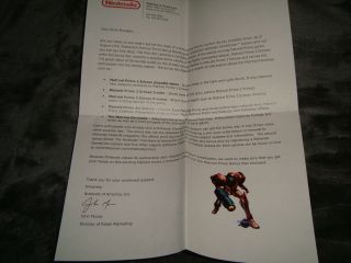 Metroid Prime 2 Echoes Manager promotional Letter Insert rare gamecube nintendo 2