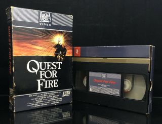 Quest For Fire Vhs Tape 20th Century Fox 1982 Rare Sliding Box