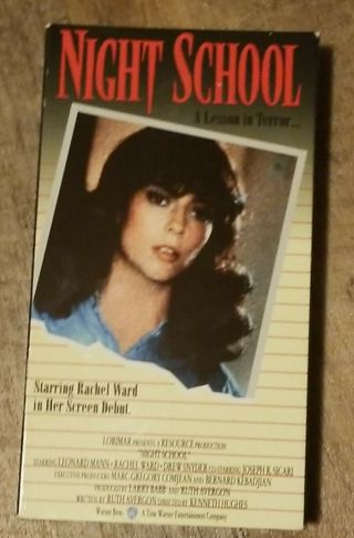 Night School Rare Vhs Movie Video Tape Hot Rachel Ward First Horror Nude Shower