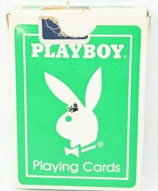 Vintage Playboy Playing Cards Green Deck US Playing Card Co Rare 2