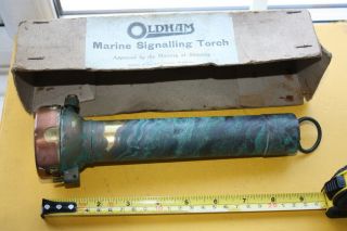 Ww2 Oldhams Signal Torch 1940 Merchant Navy Rare Vintage Unusual Box Tp