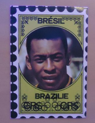 Pele Football World Cup Mexico 1970 Rookie Sticker Panini Like Rare
