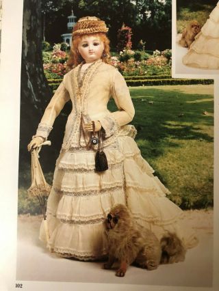 18 " Antique French Fashion Lady Rohmer Huret China Doll Afternoon Dress Pattern
