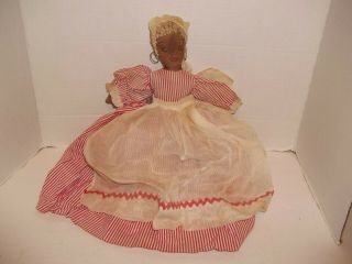 Antique Black American Folk Art Cloth Rag Doll Painted Face Primitive Rare Find
