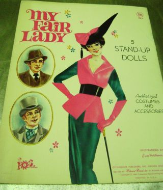 Vtg Paper Dolls 1965 My Fair Lady 2961 Ottenheimer Hepburn Movie